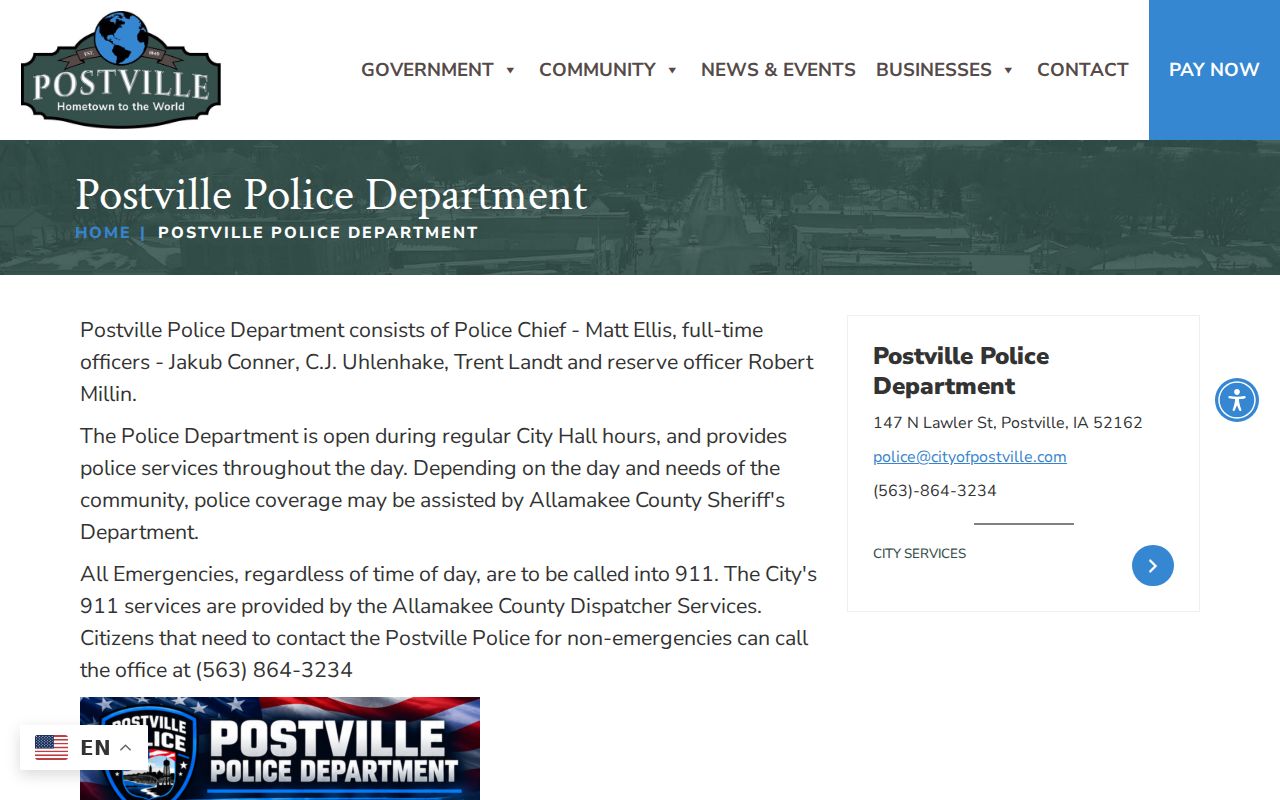 Postville police route for a Clayton County traffic warrant